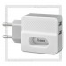 Зарядное устройство 220V -> USBx2, 2A HOCO C75 + кабель 8-pin, белый