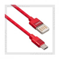 Кабель USB 2.0 -- micro USB, 1.2м, HOCO U55, Red, 2.4A