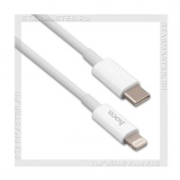 Кабель для Apple 8-pin Lightning -- USB Type-C, HOCO X36, 1м, белый, PD 3.0 3A