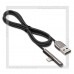 Кабель для Apple 8-pin Lightning -- USB, HOCO U65 1.2м, нейлон, LED, Black, 2.4A