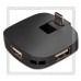 Концентратор USB Type-C хаб HOCO 3 порта HB11, Black