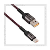Кабель USB 2.0 - USB Type-C, 1.2м HOCO U68, Black, 5A, VOOC