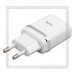 Зарядное устройство 220V -> USB Quick Charge 3.0 HOCO C12Q + кабель Type-C, белый
