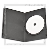 Коробка DVD Box 1 диск  7мм (slim) Black глянец (Россия)